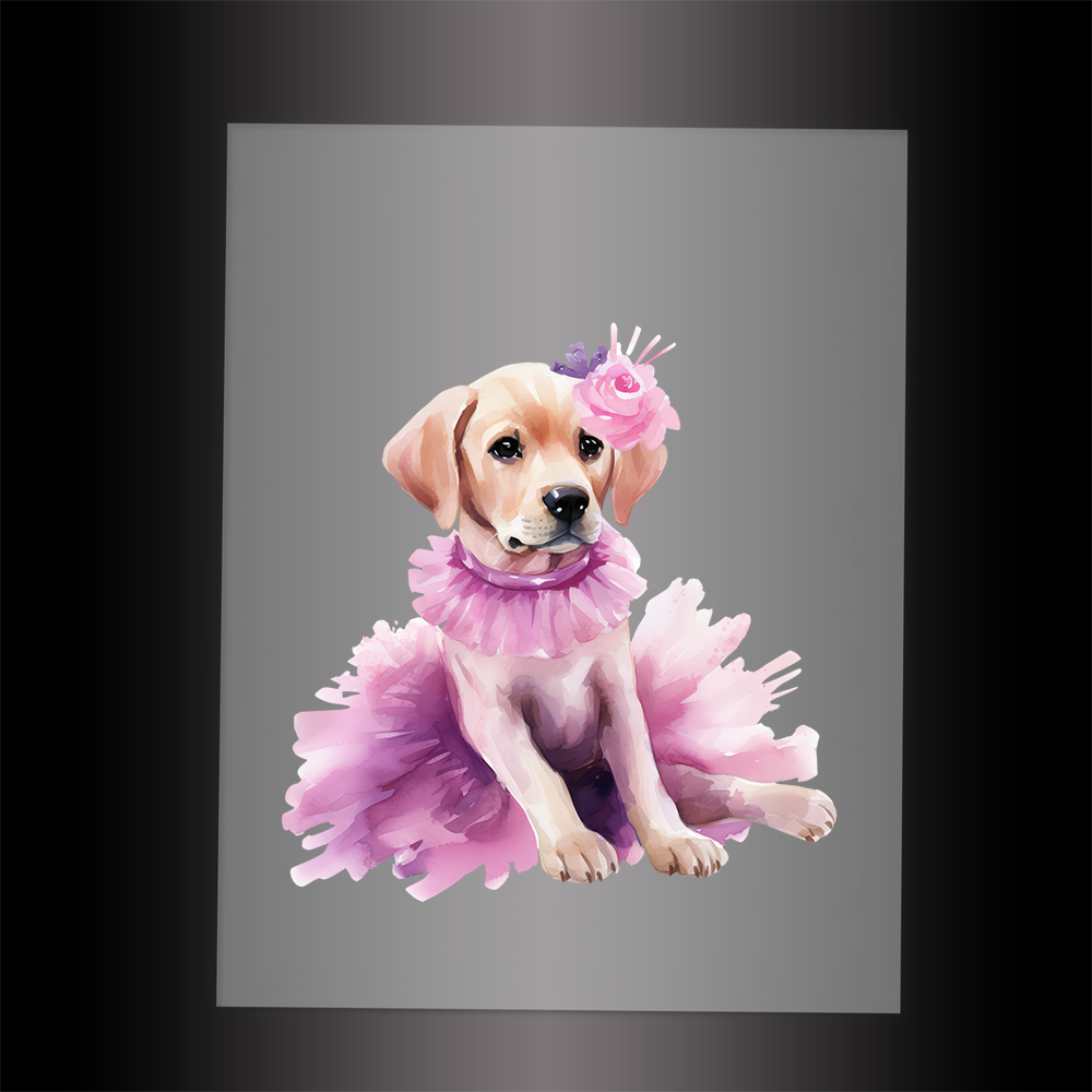 (DTF-10838) BALLERINA LABRADOR - Garment Transfer