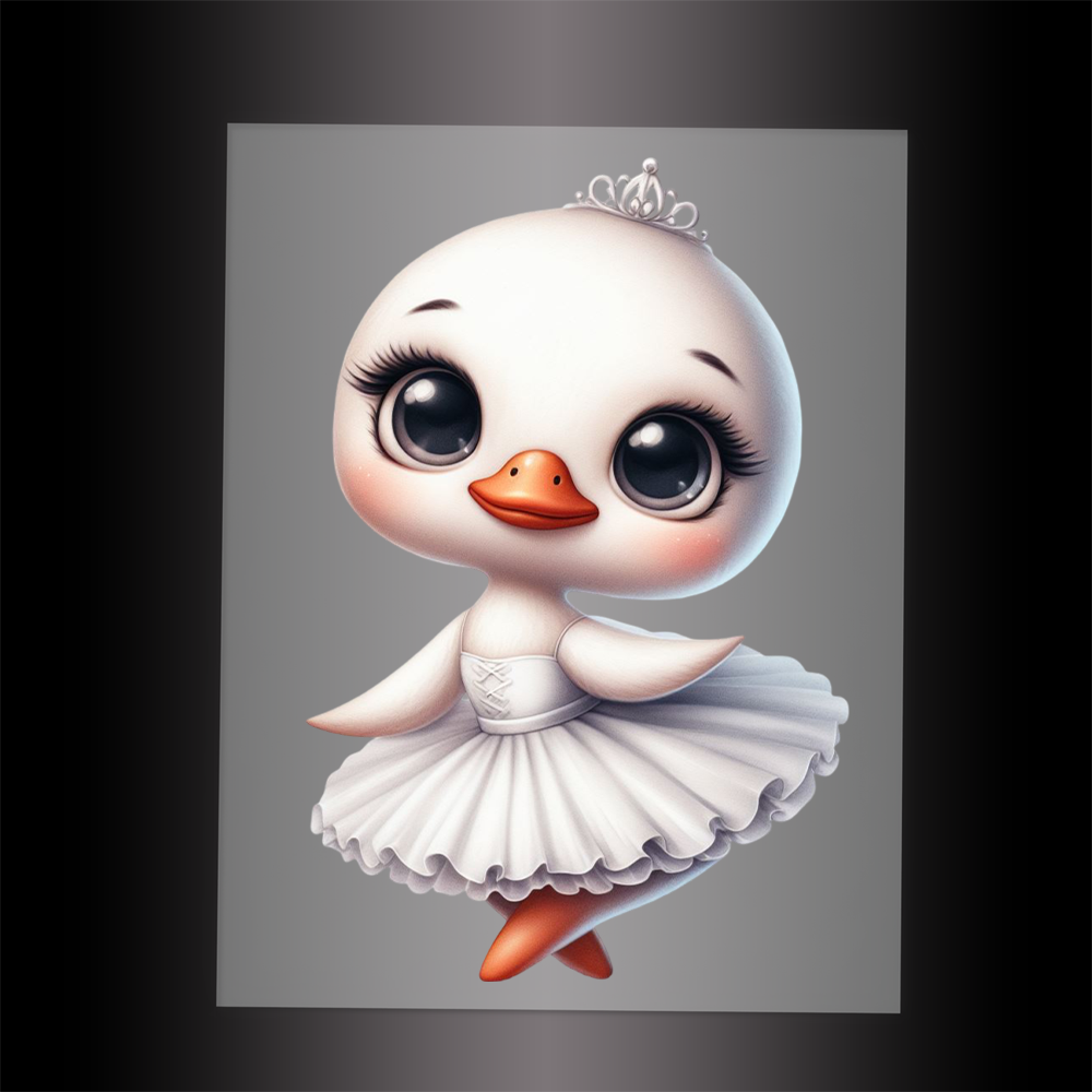 (DTF-11002) BALLERINA DUCKLING - Garment Transfer
