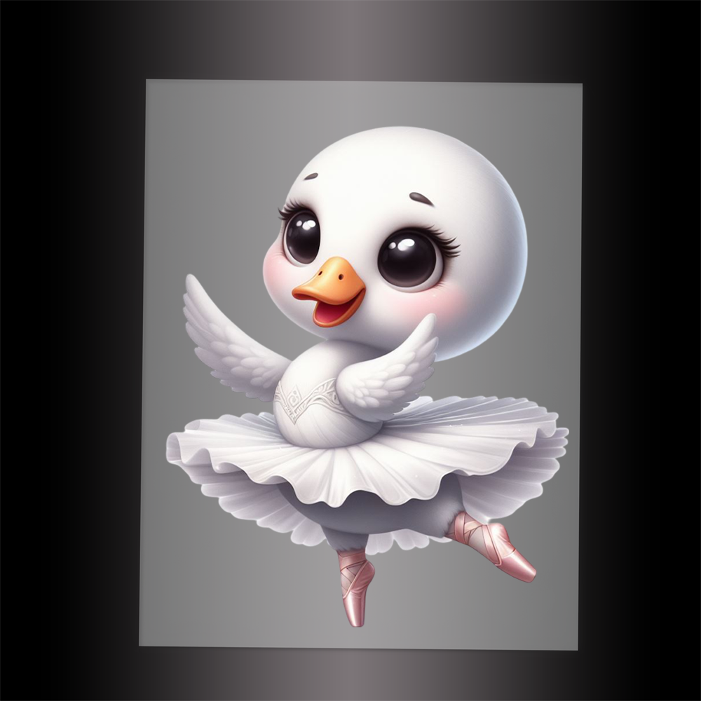 (DTF-11003) BALLERINA DUCKLING - Garment Transfer