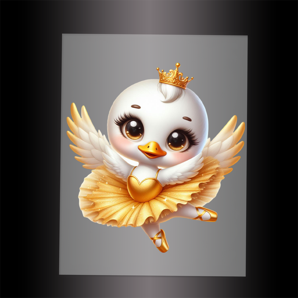 (DTF-11013) BALLERINA DUCKLING - Garment Transfer