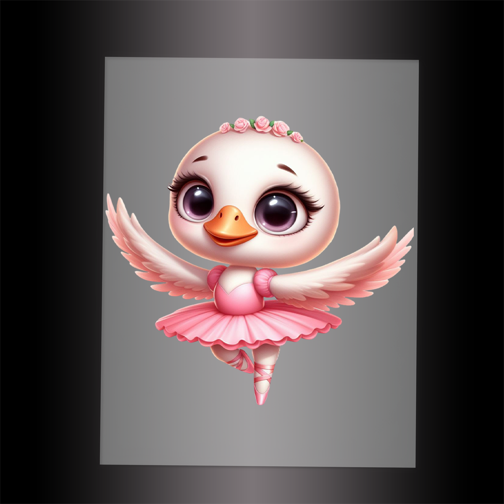 (DTF-11025) BALLERINA DUCKLING - Garment Transfer