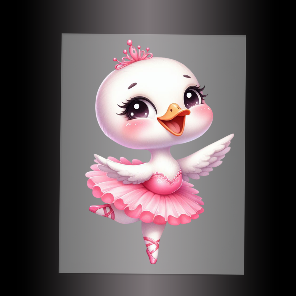 (DTF-11028) BALLERINA DUCKLING - Garment Transfer