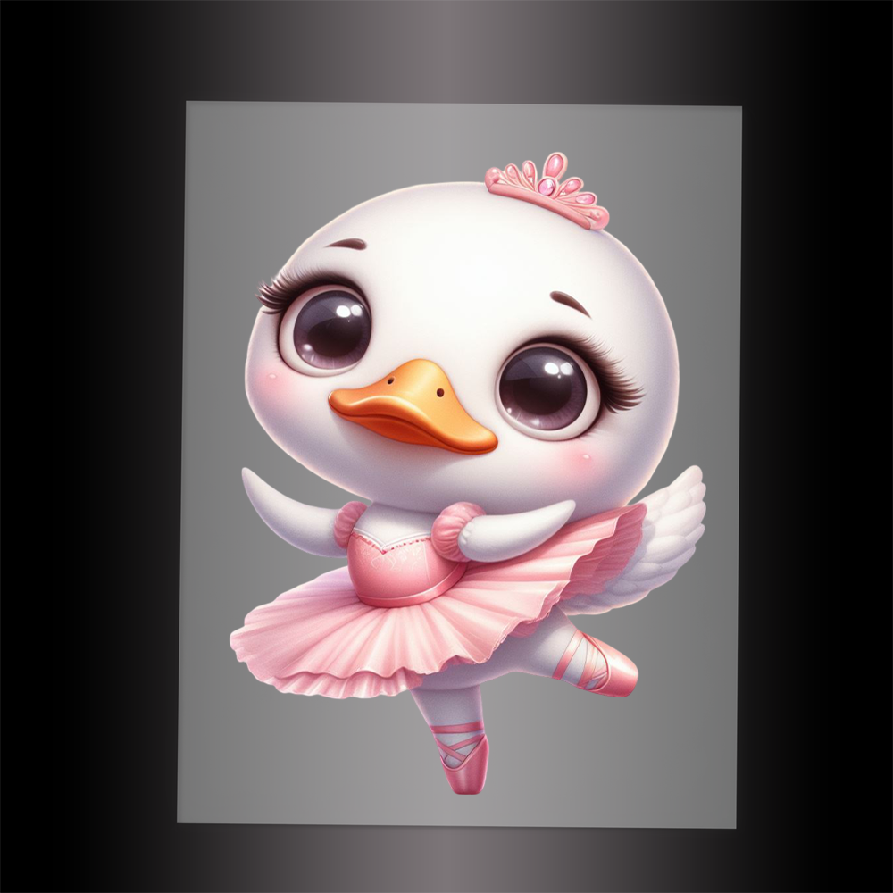 (DTF-11029) BALLERINA DUCKLING - Garment Transfer