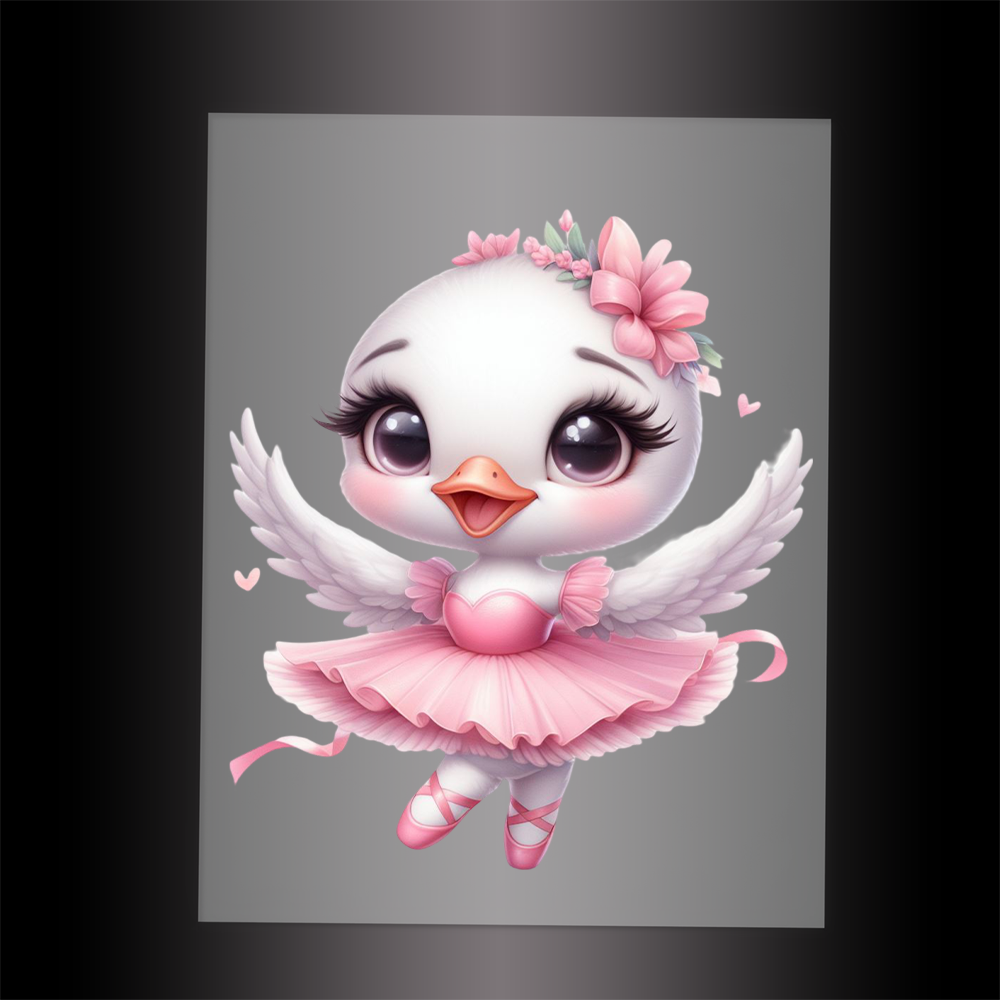 (DTF-11032) BALLERINA DUCKLING - Garment Transfer