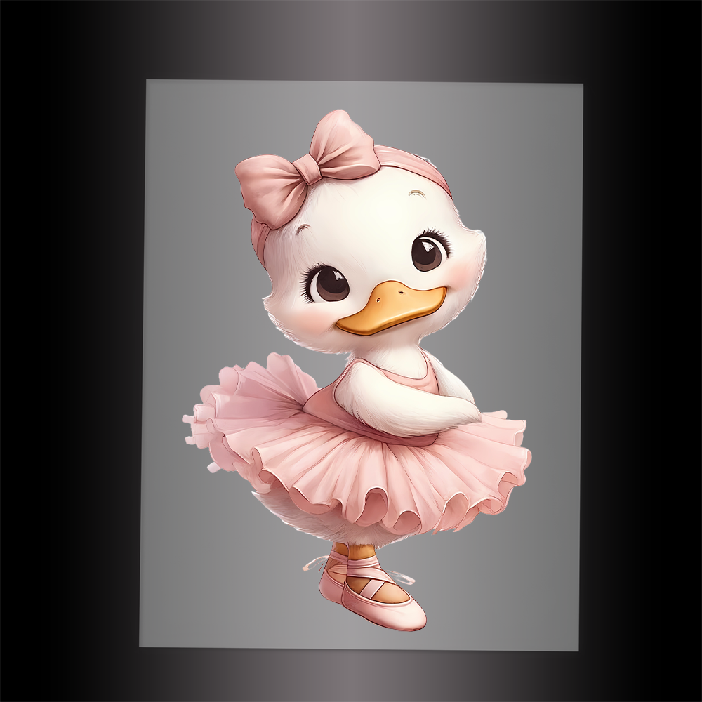 (DTF-11034) BALLERINA DUCKLING - Garment Transfer