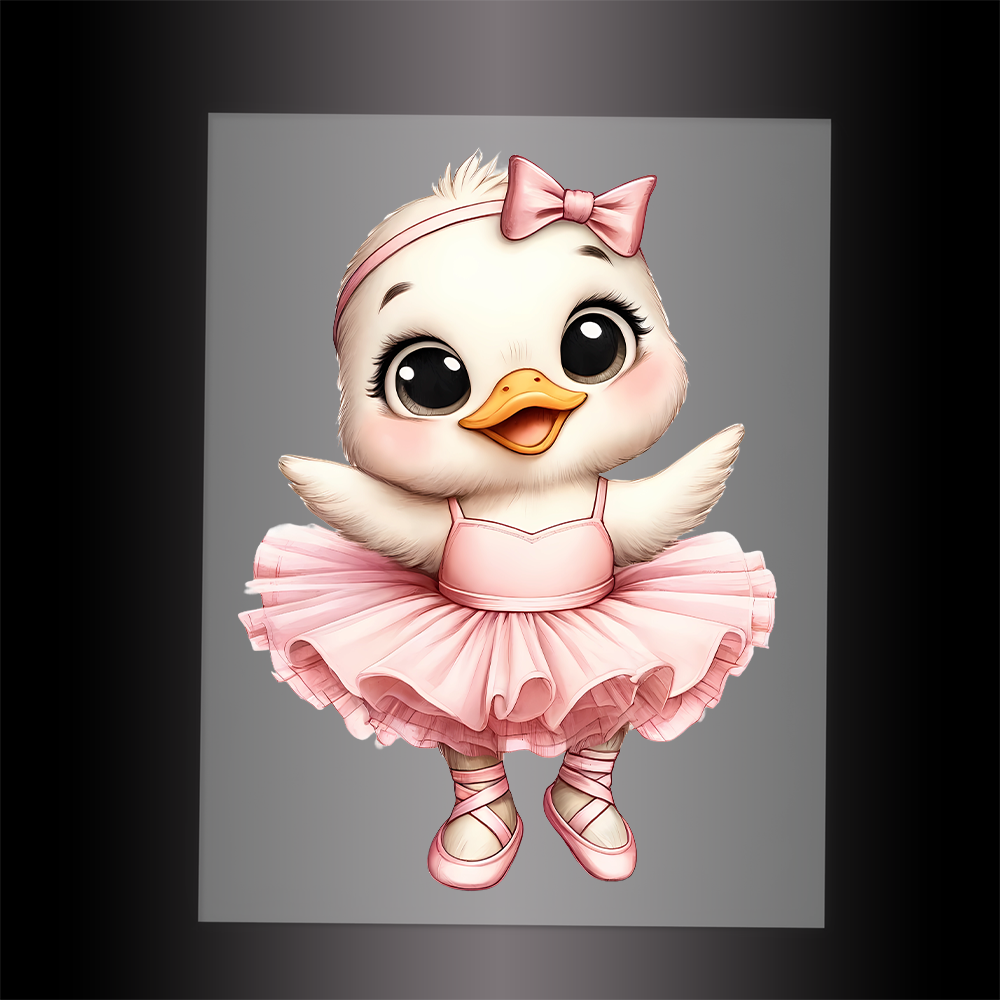 (DTF-11042) BALLERINA DUCKLING - Garment Transfer