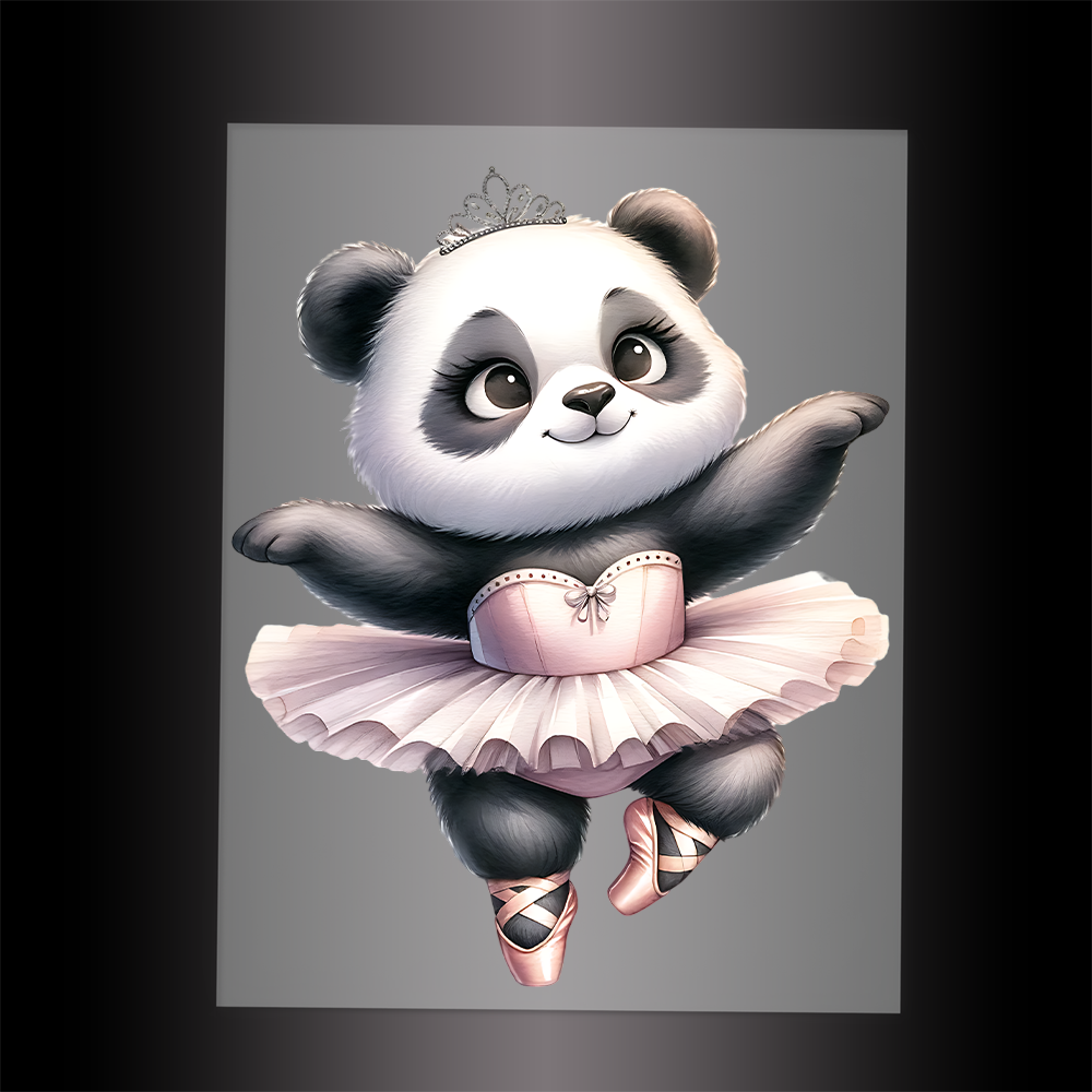 (DTF-11800) BALLERINA PANDA- Garment Transfer