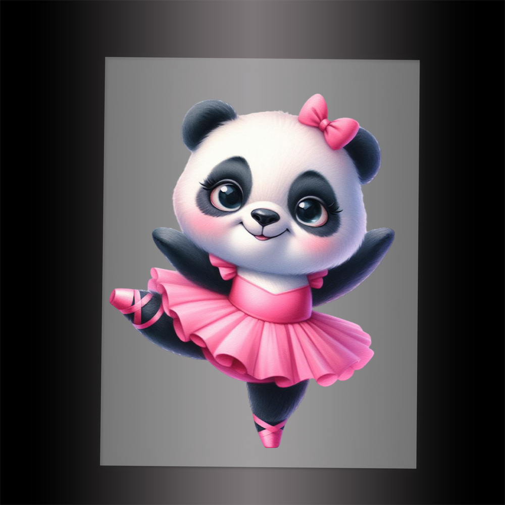 (DTF-11829) BALLERINA PANDA- Garment Transfer
