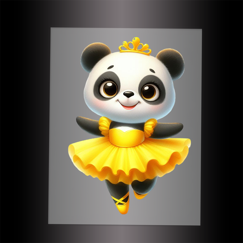 (DTF-11844) BALLERINA PANDA- Garment Transfer