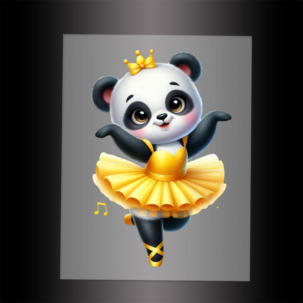 (DTF-11845) BALLERINA PANDA- Garment Transfer