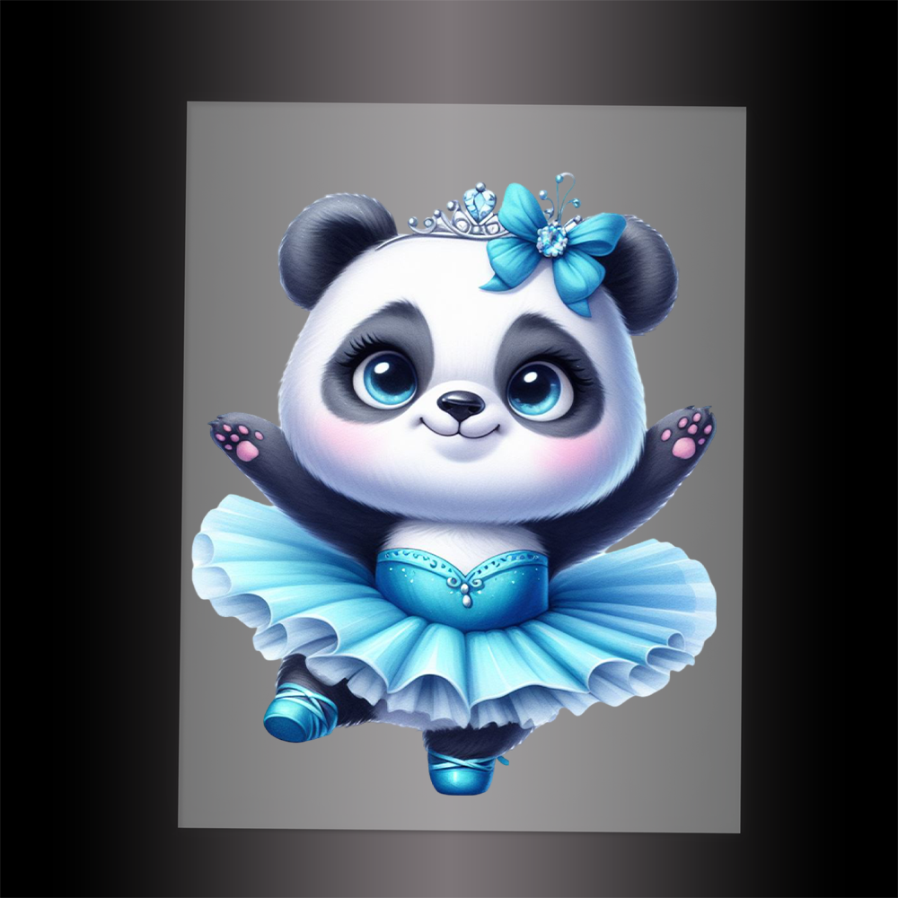 (DTF-11852) BALLERINA PANDA- Garment Transfer