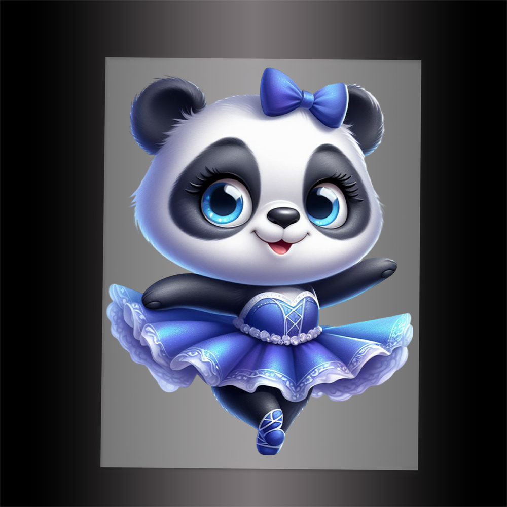 (DTF-11856) BALLERINA PANDA- Garment Transfer