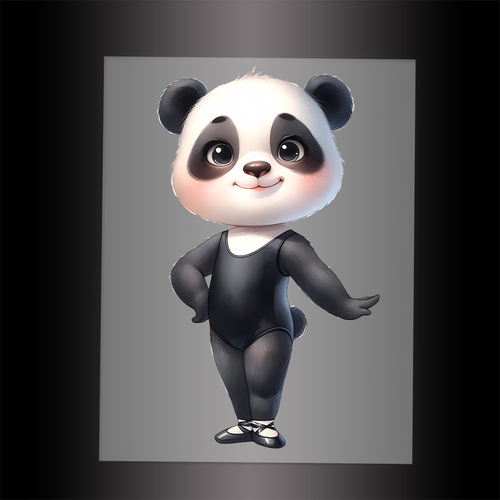 (DTF-11862) BALLERINA PANDA- Garment Transfer