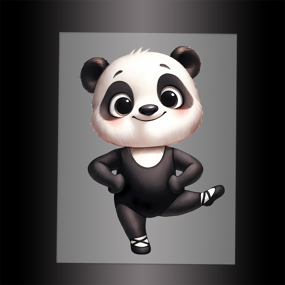 (DTF-11863) BALLERINA PANDA- Garment Transfer