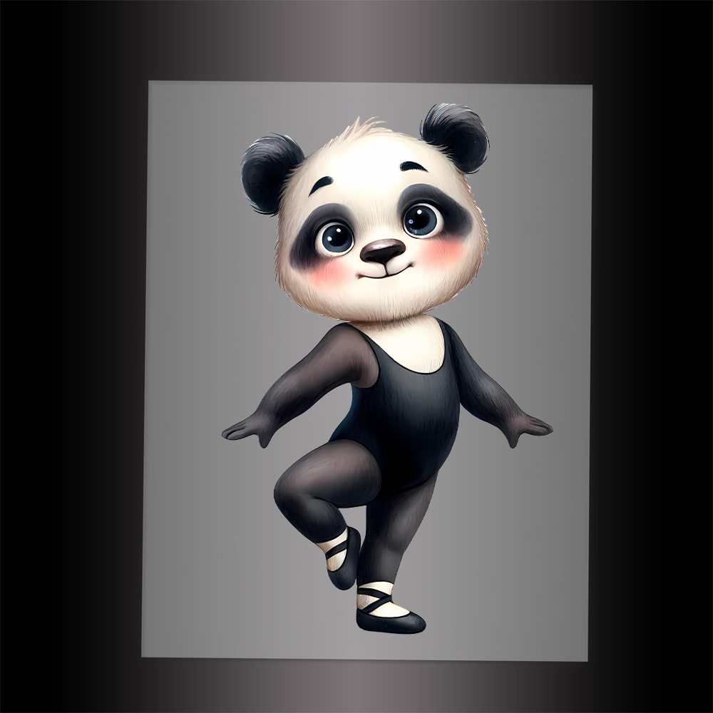 (DTF-11864) BALLERINA PANDA- Garment Transfer