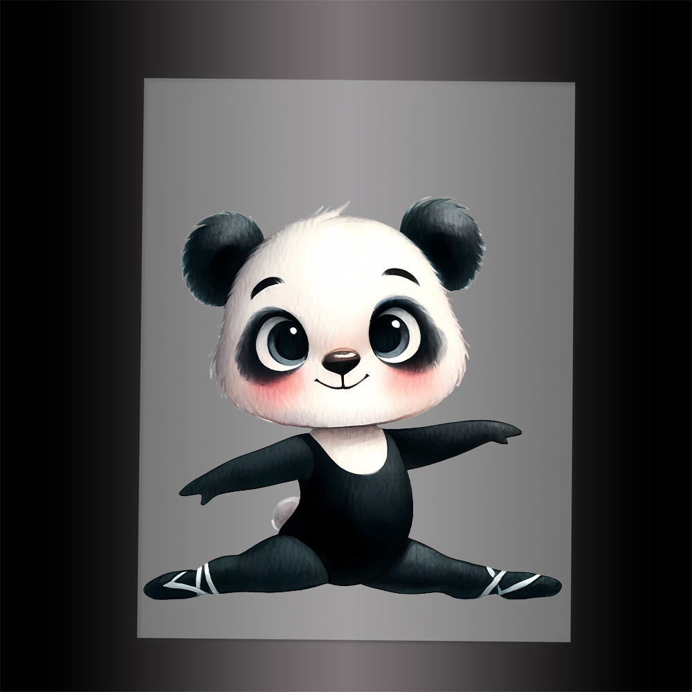 (DTF-11865) BALLERINA PANDA- Garment Transfer