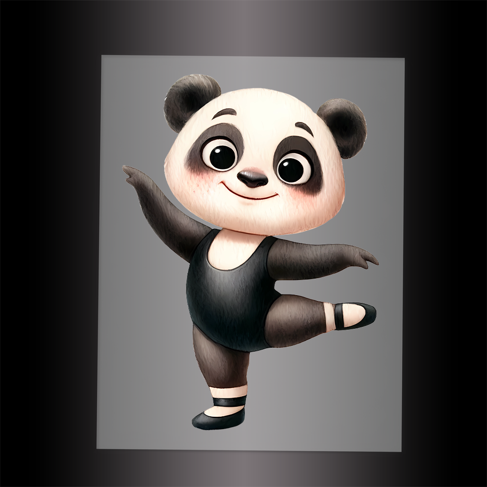 (DTF-11866) BALLERINA PANDA- Garment Transfer