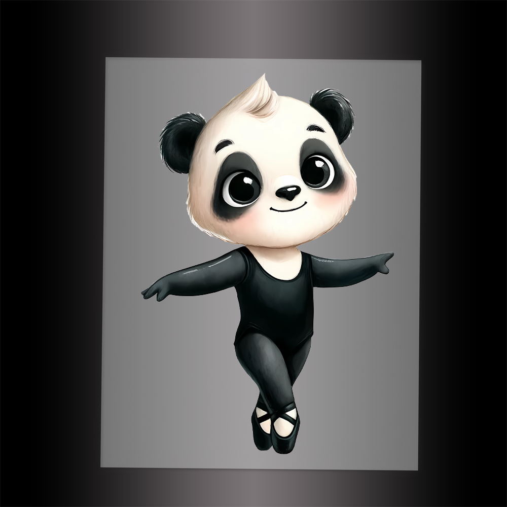(DTF-11867) BALLERINA PANDA- Garment Transfer