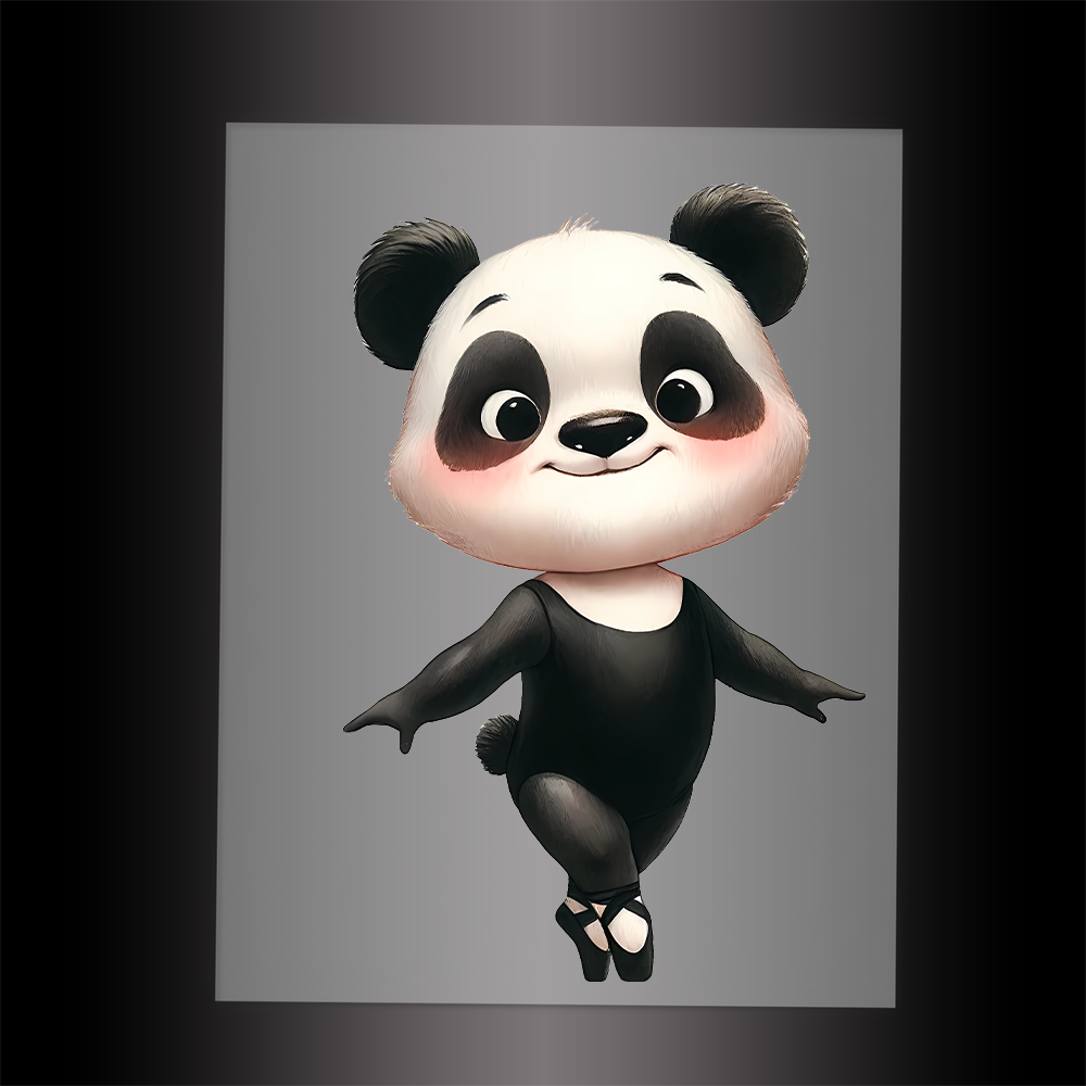 (DTF-11870) BALLERINA PANDA- Garment Transfer