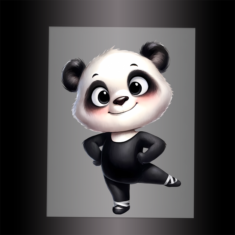(DTF-11871) BALLERINA PANDA- Garment Transfer