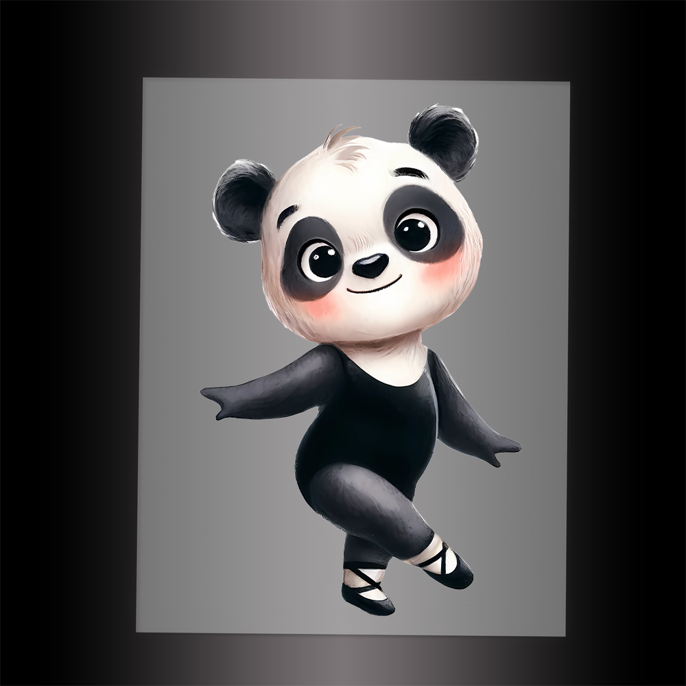 (DTF-11873) BALLERINA PANDA- Garment Transfer