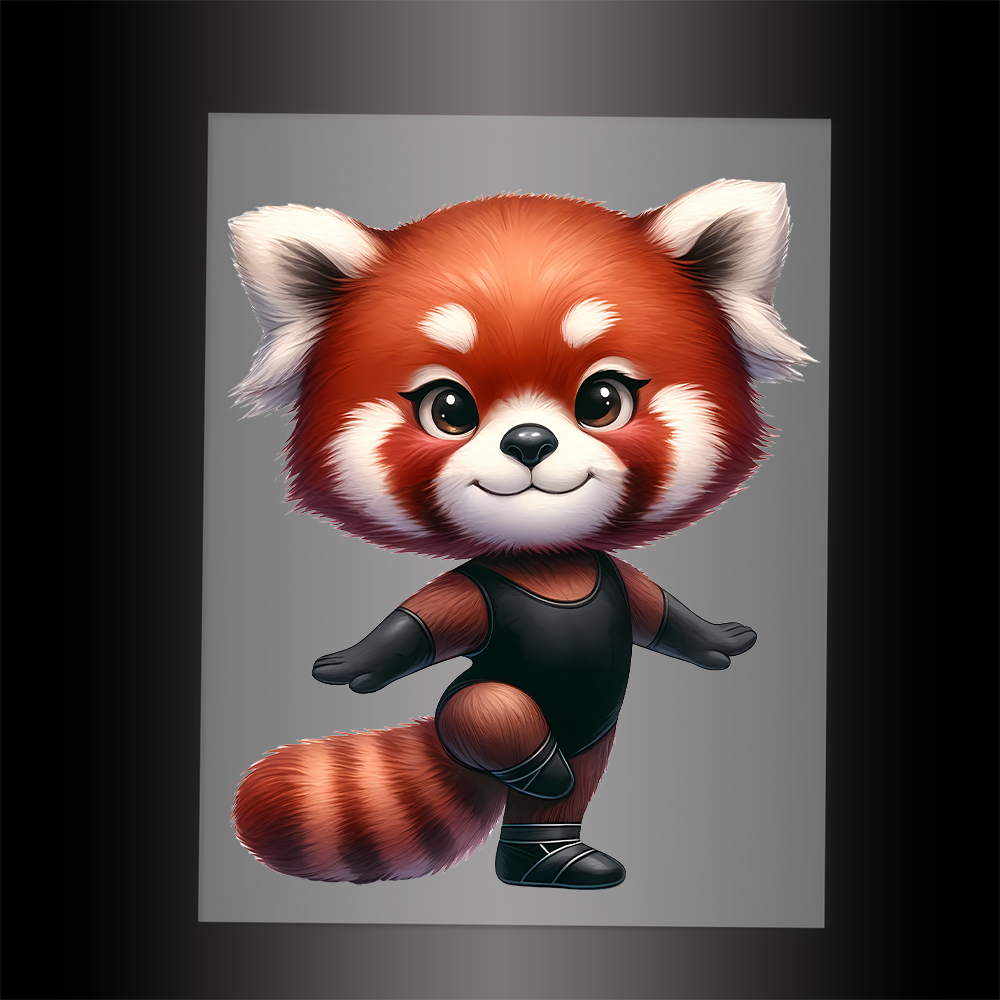 (DTF-11879) BALLERINA RED PANDA- Garment Transfer