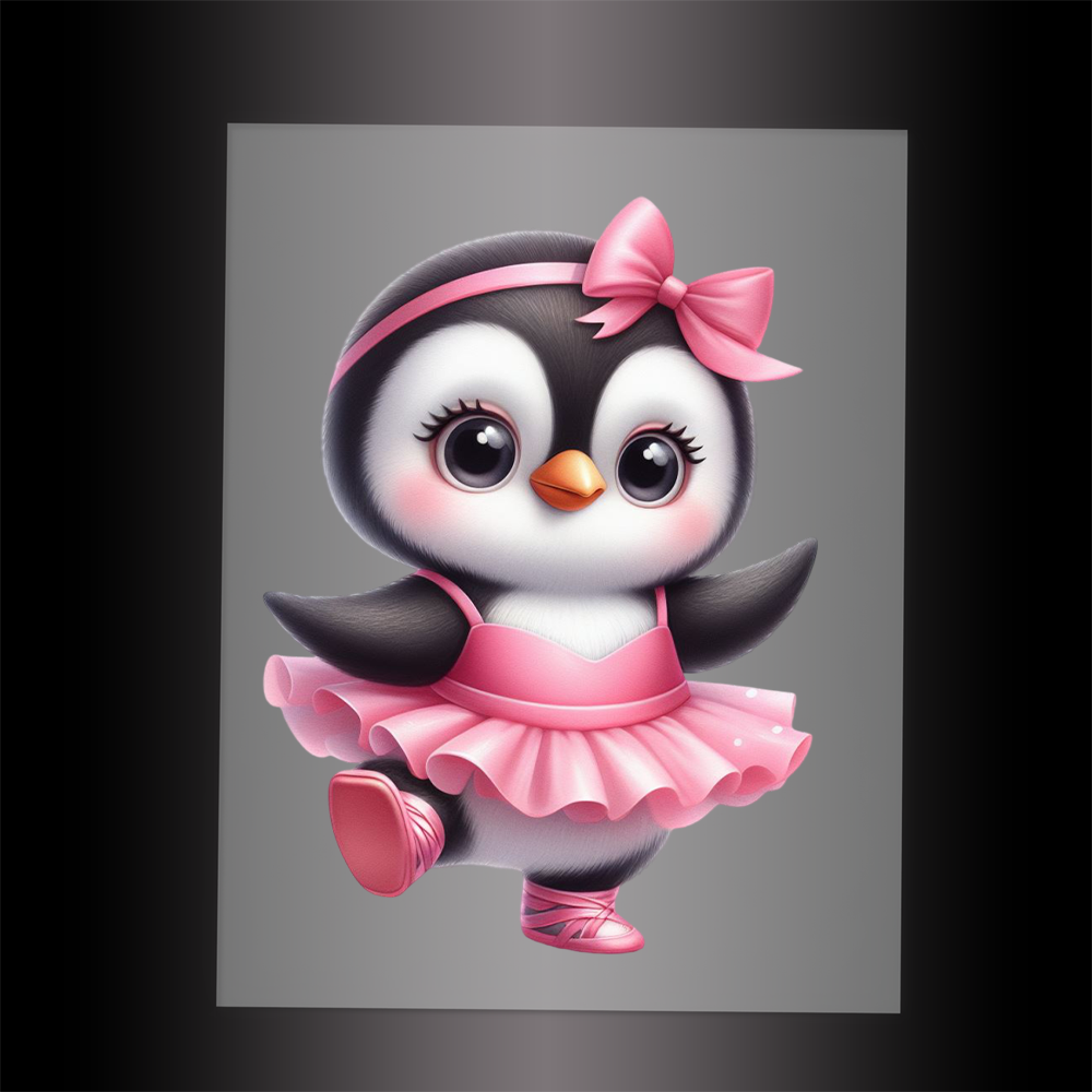 (DTF-12017) BALLERINA PENGUIN - Garment Transfer