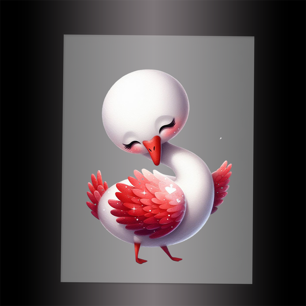 (DTF-12271) BALLERINA SWAN - Garment Transfer