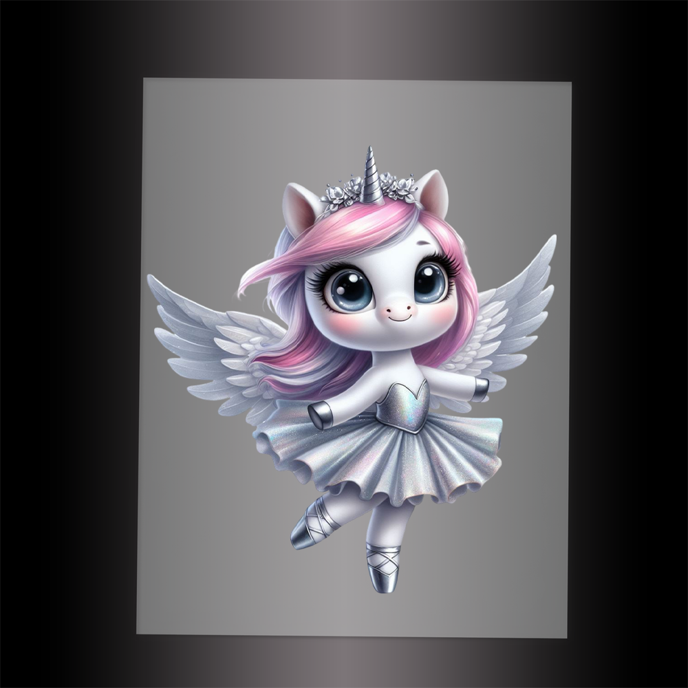 (DTF-12406) BALLERINA UNICORN - Garment Transfer
