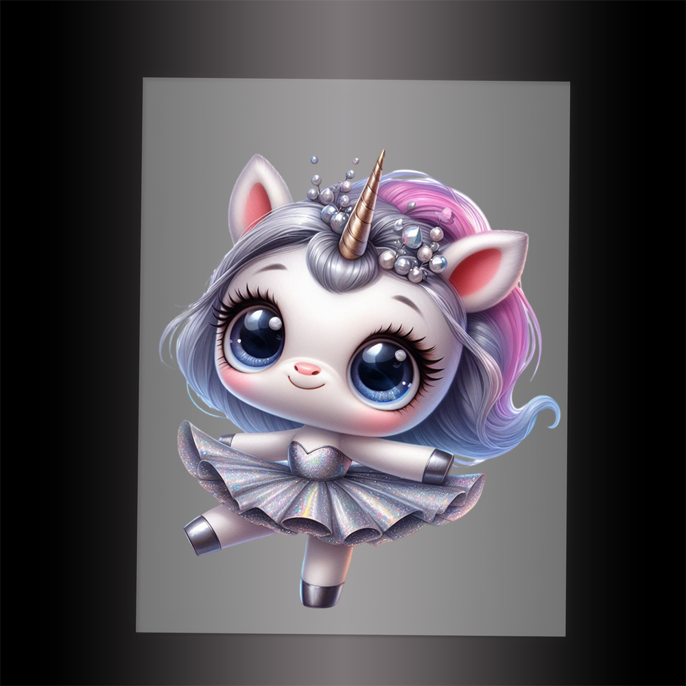 (DTF-12422) BALLERINA UNICORN - Garment Transfer