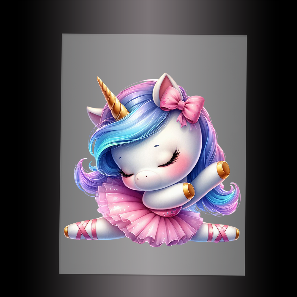 (DTF-12500) BALLERINA UNICORN - Garment Transfer