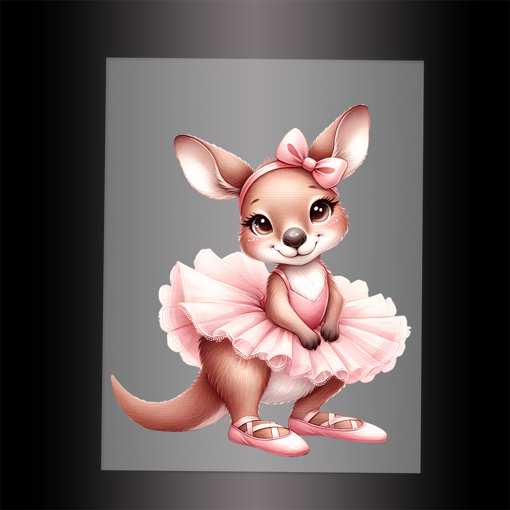 (DTF-12809) BALLERINA KANGAROO - Garment Transfer