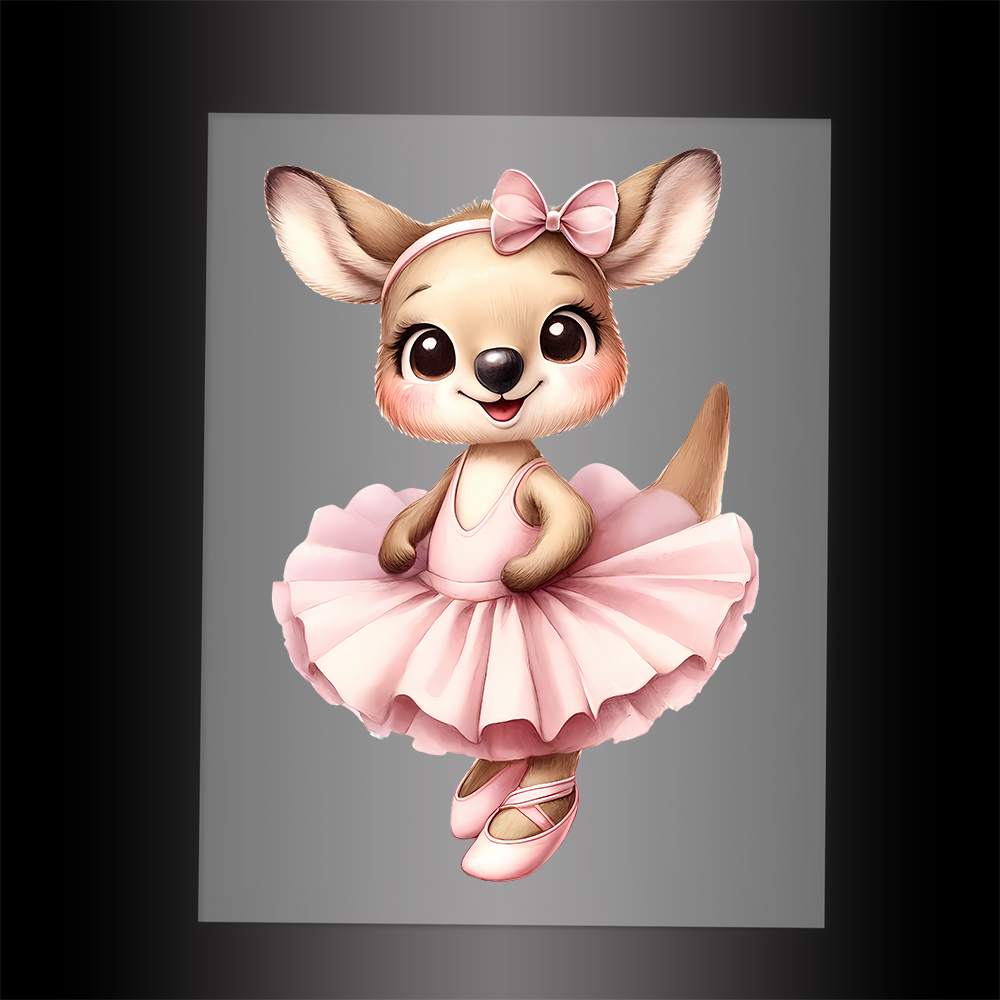 (DTF-12810) BALLERINA KANGAROO - Garment Transfer
