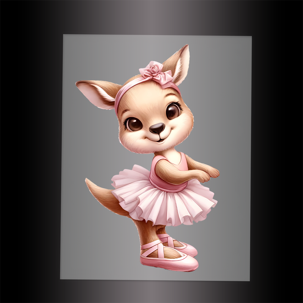 (DTF-12816) BALLERINA KANGAROO - Garment Transfer