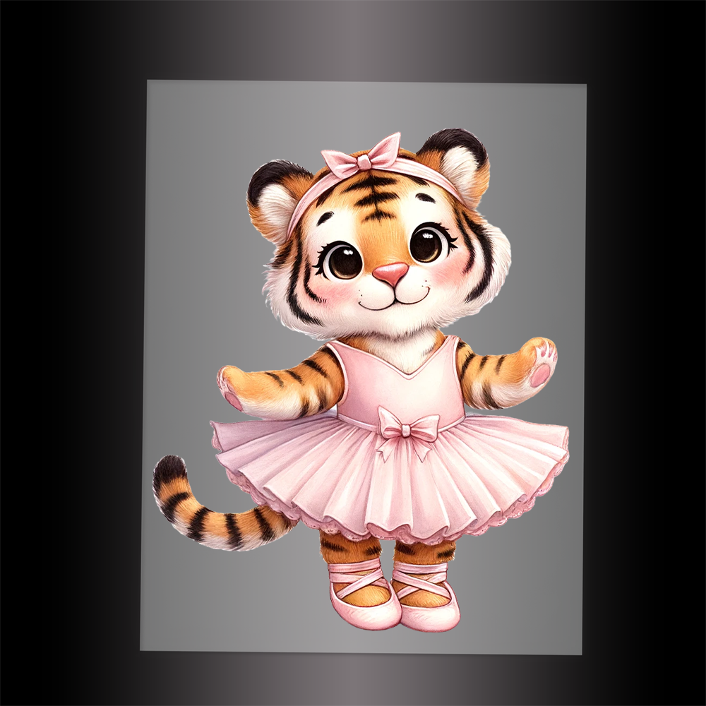 (DTF-13404) BALLERINA TIGER - Garment Transfer