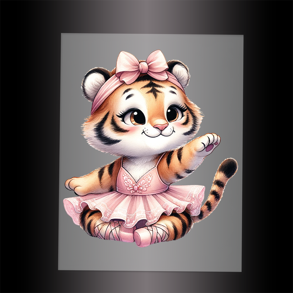 (DTF-13417) BALLERINA TIGER - Garment Transfer