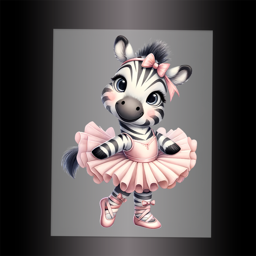 (DTF-13612) BALLERINA ZEBRA - Garment Transfer