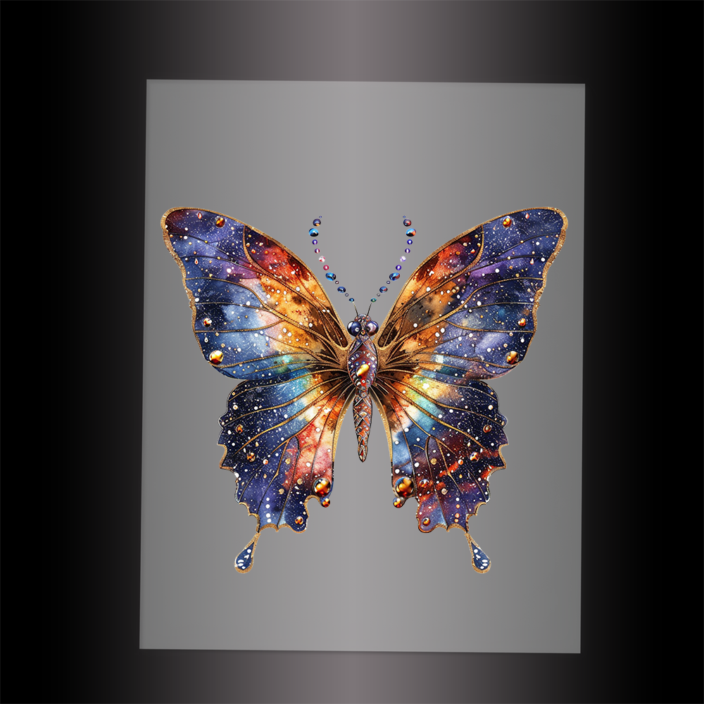 (DTF-GLIT001) GLITTER BUTTERFLY - Garment Transfer