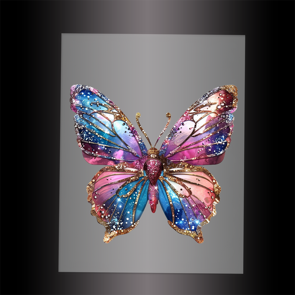 (DTF-GLIT002) GLITTER BUTTERFLY - Garment Transfer