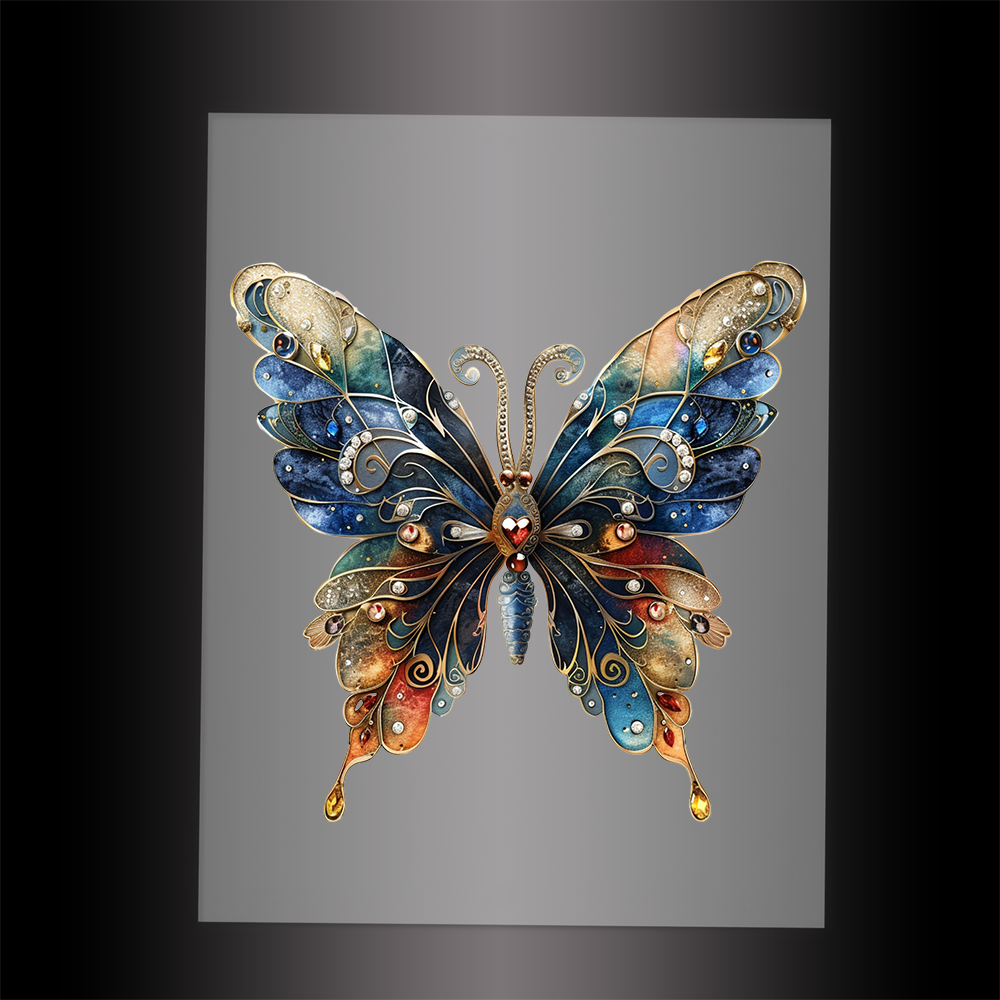 (DTF-GLIT004) GLITTER BUTTERFLY - Garment Transfer