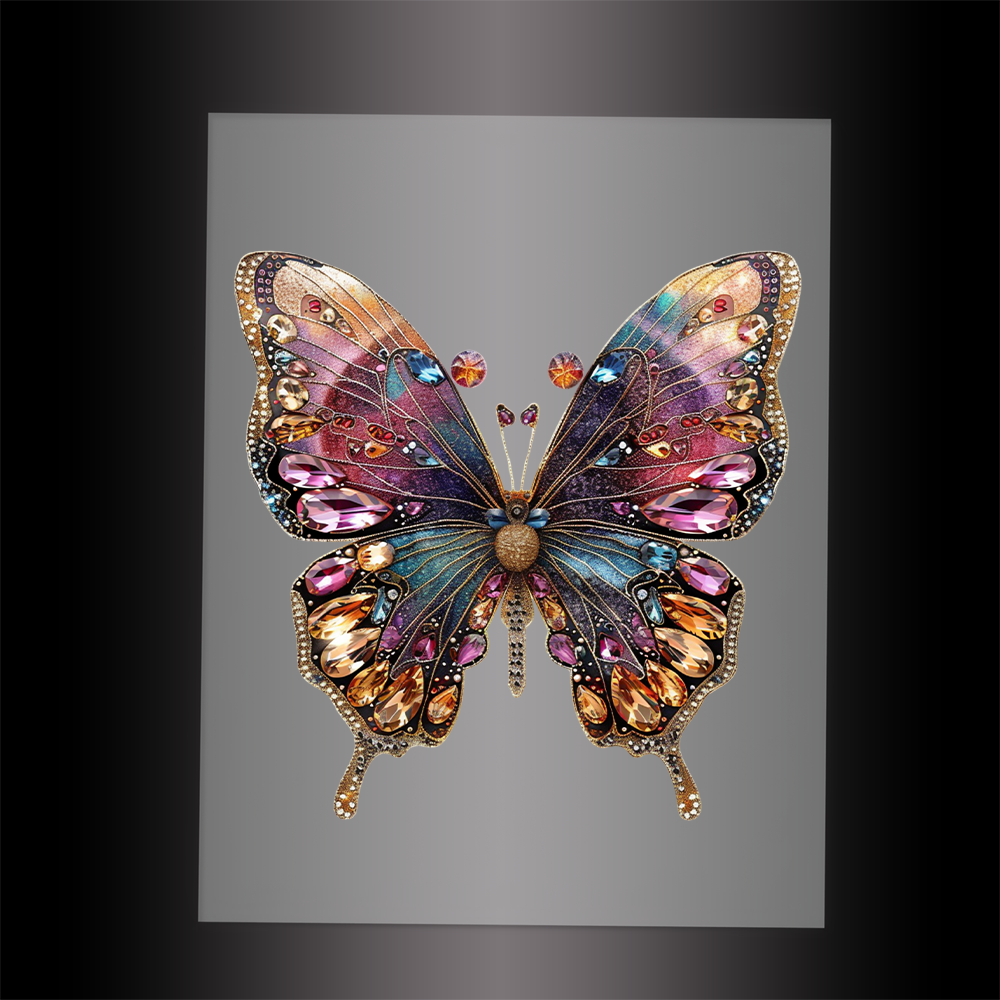 (DTF-GLIT007) GLITTER BUTTERFLY - Garment Transfer