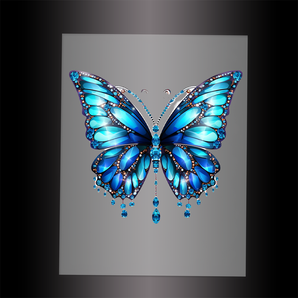 (DTF-GLIT016) BEJEWELED BUTTERFLY - Garment Transfer