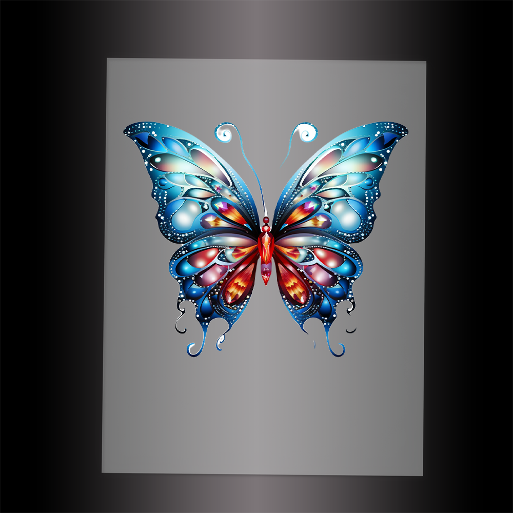 (DTF-GLIT017) BEJEWELED BUTTERFLY - Garment Transfer