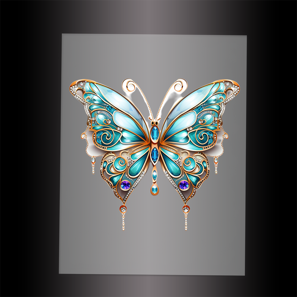 (DTF-GLIT020) BEJEWELED BUTTERFLY - Garment Transfer