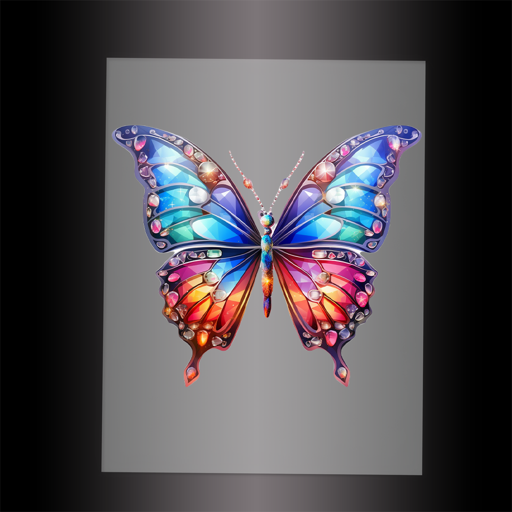 (DTF-GLIT025) BEJEWELED BUTTERFLY - Garment Transfer