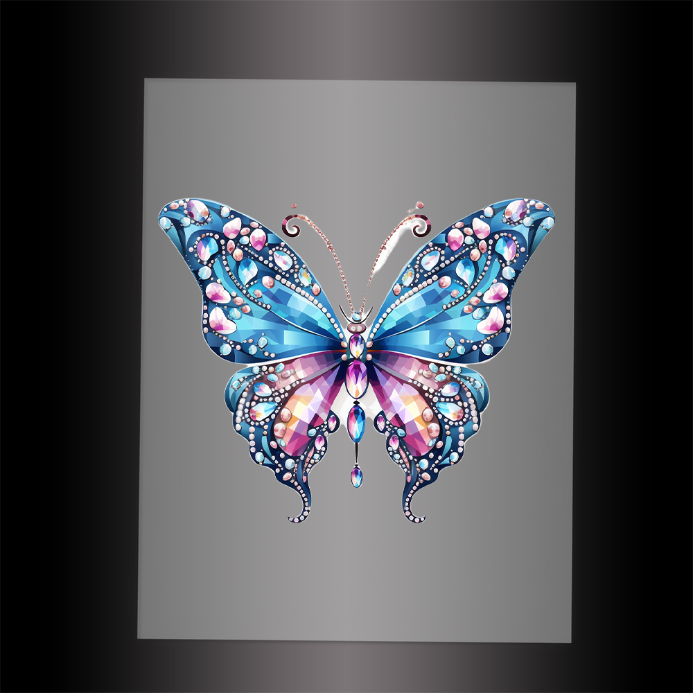 (DTF-GLIT033) BEJEWELED BUTTERFLY - Garment Transfer