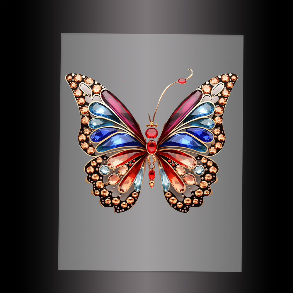 (DTF-GLIT040) BEJEWELED BUTTERFLY - Garment Transfer