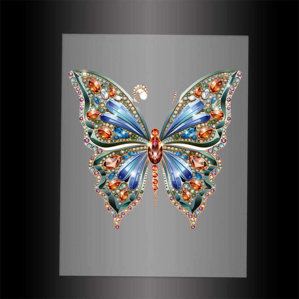 (DTF-GLIT042) BEJEWELED BUTTERFLY - Garment Transfer