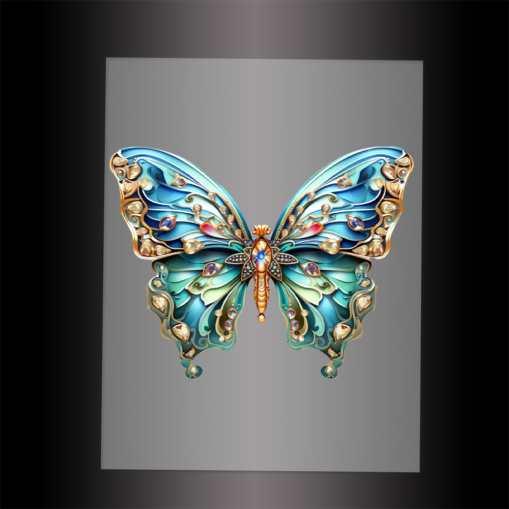(DTF-GLIT044) BEJEWELED BUTTERFLY - Garment Transfer