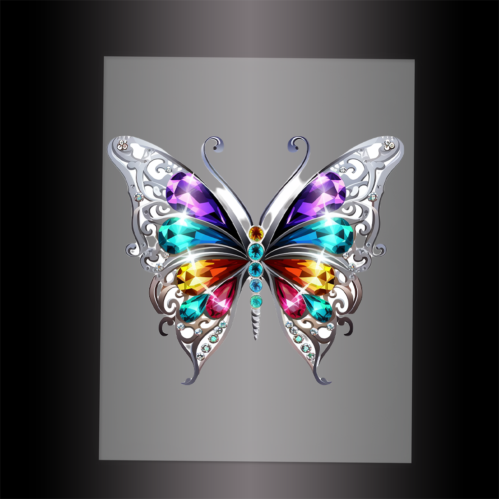 (DTF-GLIT049) BEJEWELED BUTTERFLY - Garment Transfer